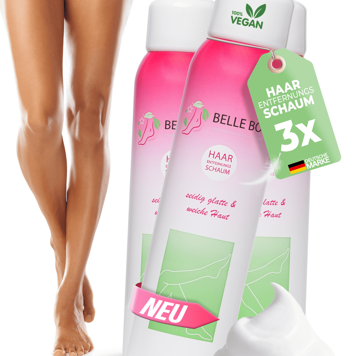 Belle Body Haarentfernungsschaum Damenbart