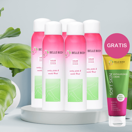 5x Belle Body Haarentfernung inkl. Gratis Enthaarungscreme