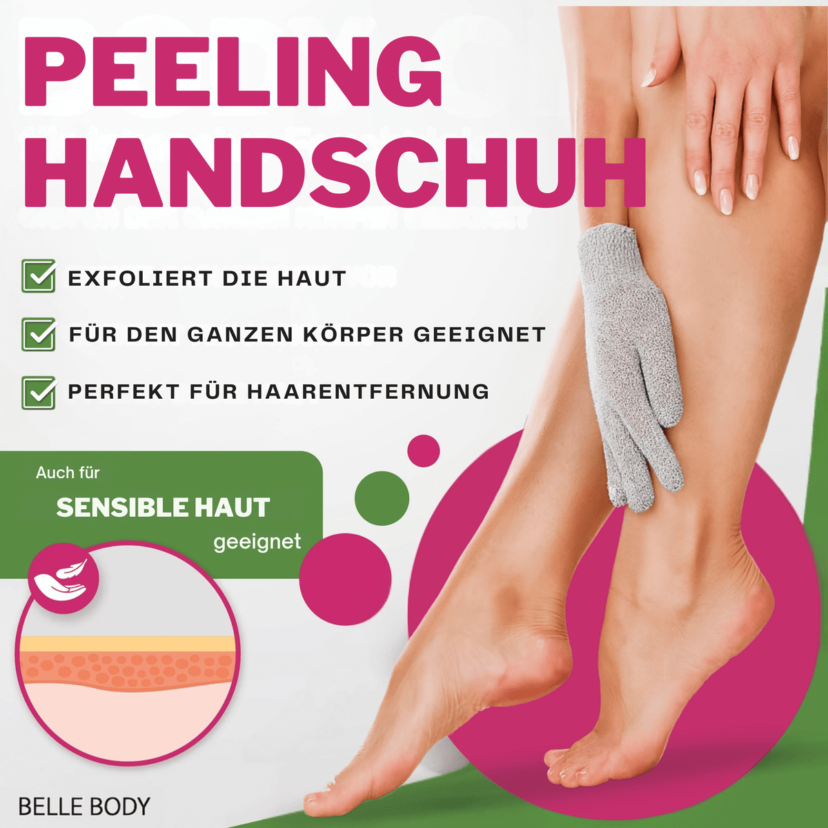 Enthaarungs- & Peelinghandschuh